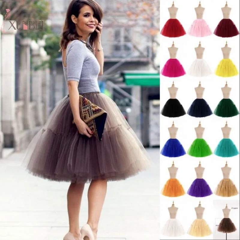 Women Girls Princess Ballet Tulle Tutu Skirt Wedding Party Evening Prom  Rockabilly Mini Dress 