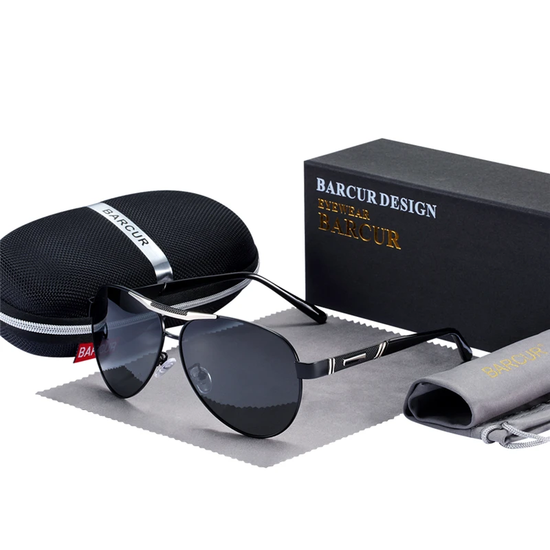 BARCUR мужские солнцезащитные очки поляризованные UV400 Защита путешествия вождения мужские очки мужские аксессуары для мужчин