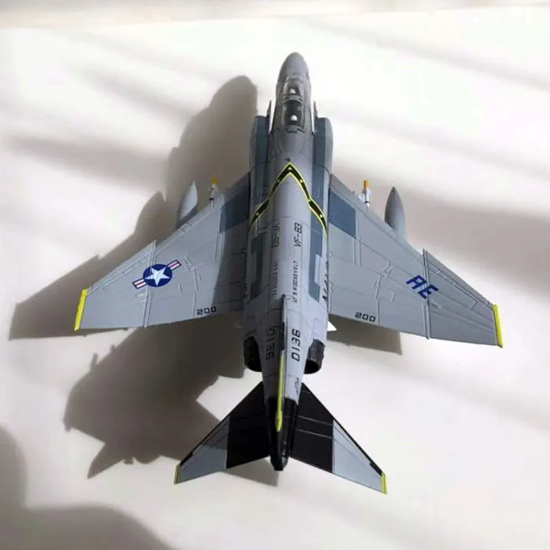 WLTK 1/100 масштаб военная модель игрушки F-4 Phantom II VF-84 Jolly Rogers Fighter литой металлический самолет модель игрушки для сбора/подарка