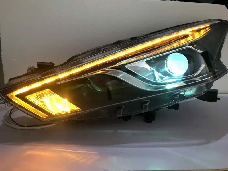 1 комплект головного света бампера автомобиля для Nissan Lannia фар~ год HID xenon sylphy sentra bluebird Головной фонарь Lannia противотуманная фара