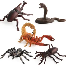 Simulação Cobra/Mantis/Inseto Aranha Figura Brinquedos Colecionáveis Sólida Animal Macio Brinquedos De Borracha