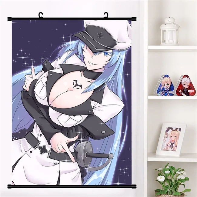 Аниме Акаме ga KILL! Акаме Esdeath Косплей настенные свитки Фреска плакат мультфильм настенные подвесные плакаты коллекция домашнего декора искусство - Цвет: J