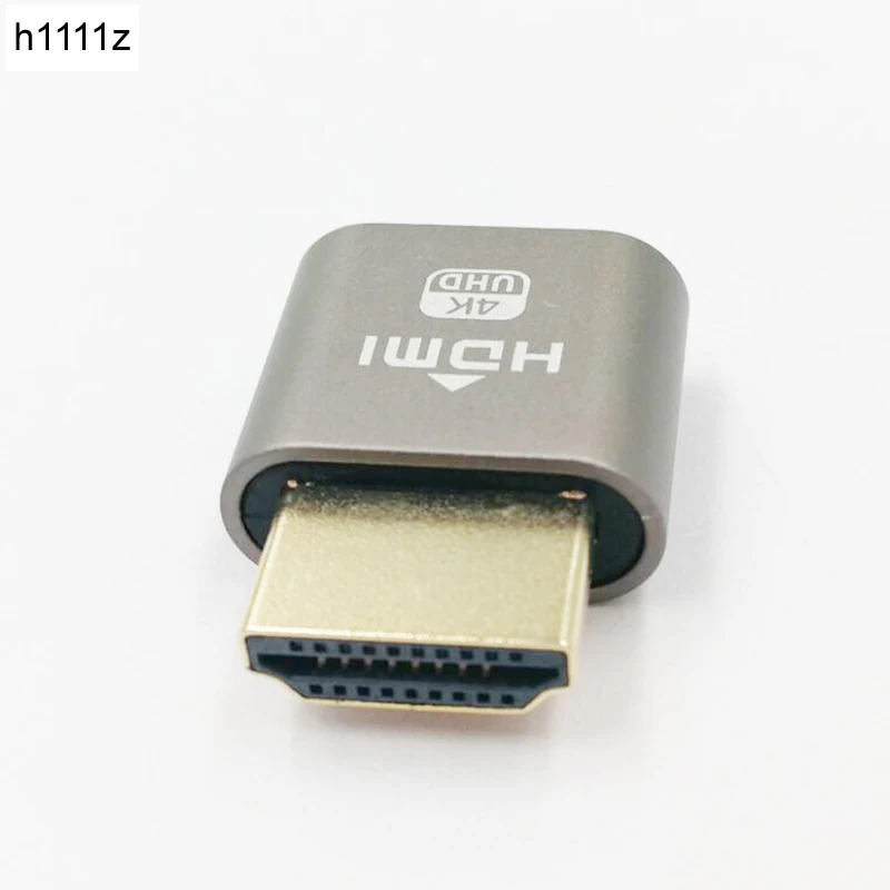 

VGA Virtual Display Adapter HDMI DDC EDID Dummy Plug Headless Ghost Display Emulator 1920x1080 lock Plate generation@60Hz Gray