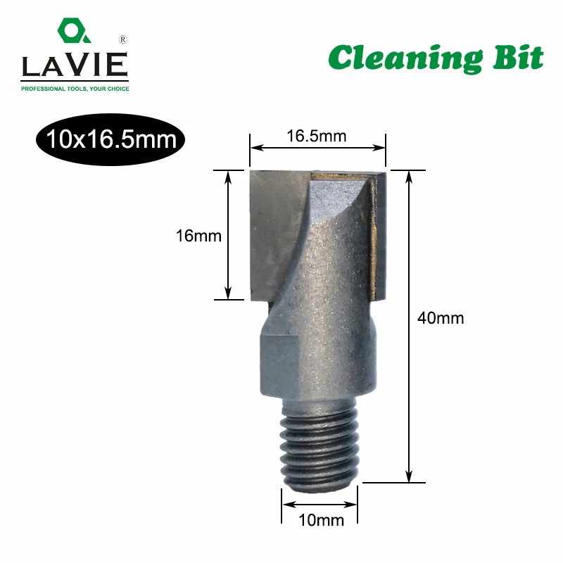  LAVIE 1pc 10mm Screw Thread CNC Cleaning Bottom Router Bit Lock Milling Cutter for Wood Woodworking