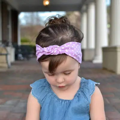 

Fashion Bow knot Headband For Newborn Hair accessories Baby girls Cotton Hedbands Kids Wide Headwrap Dot Print Knot Hair turban