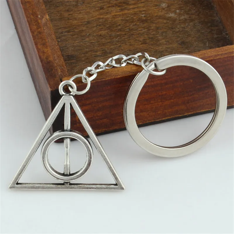Dropshipping Punk Keychain Silver Luna And Death Hallows Harry Potter Keychain Retro Triangle Pendant Car Keychain Unisex Gift Dropshipping Punk Keychain Silver Luna And Death Hallows Harry Potter Keychain Retro Triangle Pendant Car Keychain Unisex Gift