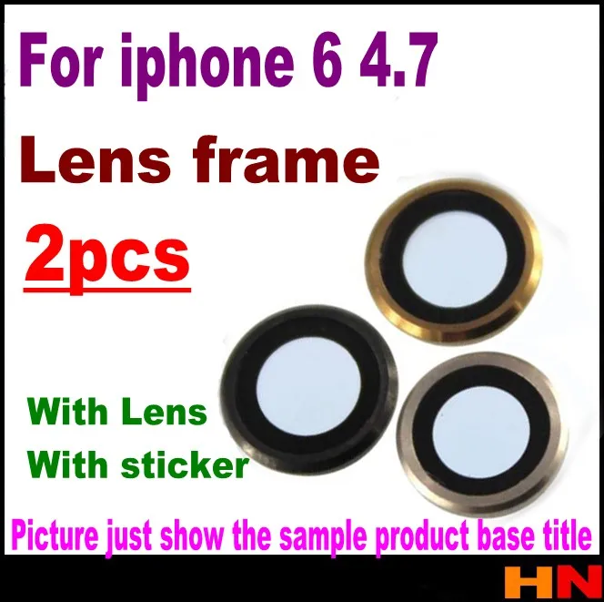 2pcs for iPhone 6 Camera Lens Back Camera Glass Lens with Frame for