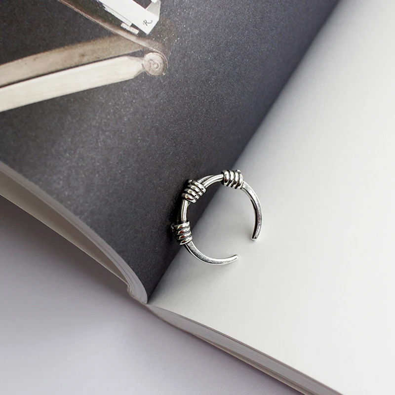 

XIAGAO 925 Sterling Silver Open Ring For Women Retro Love Knot Lady Rings Trendy Style Bijoux Femme CNR211