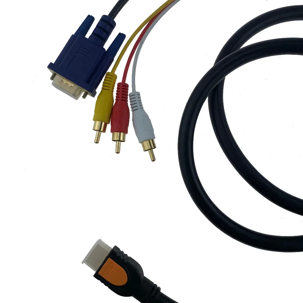 HDMI кабель HDMI к AV VGA кабель 1,5 м черный HDMI к CVBS VGA адаптер