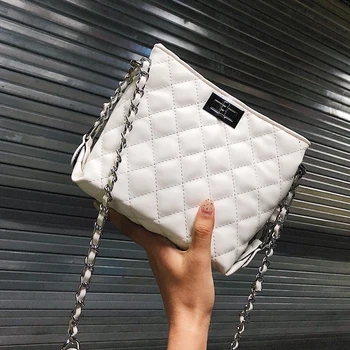 

Newly Arrived 2020 Fashion Plaid Handbags High quality PU Leather Women bag Simple Wild Chain Tote Shoulder bags Crossbody bag