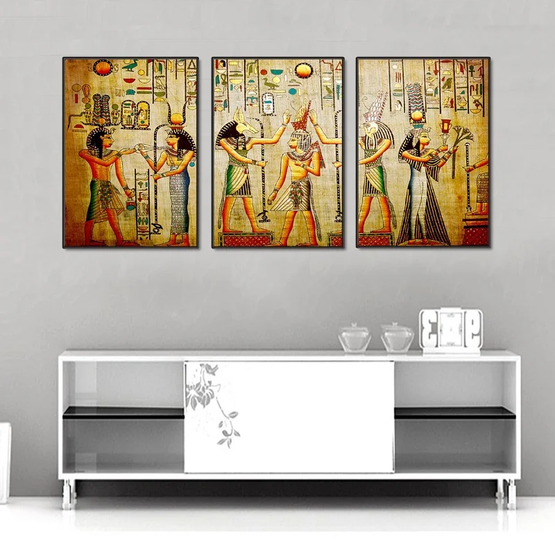 Modular-Egypt-Poster-Canvas-Prints-Oil-Painting-3pcs-Ancient-Egyptian-Picture-Framed-Figure-Mural-Room-Wall (3)