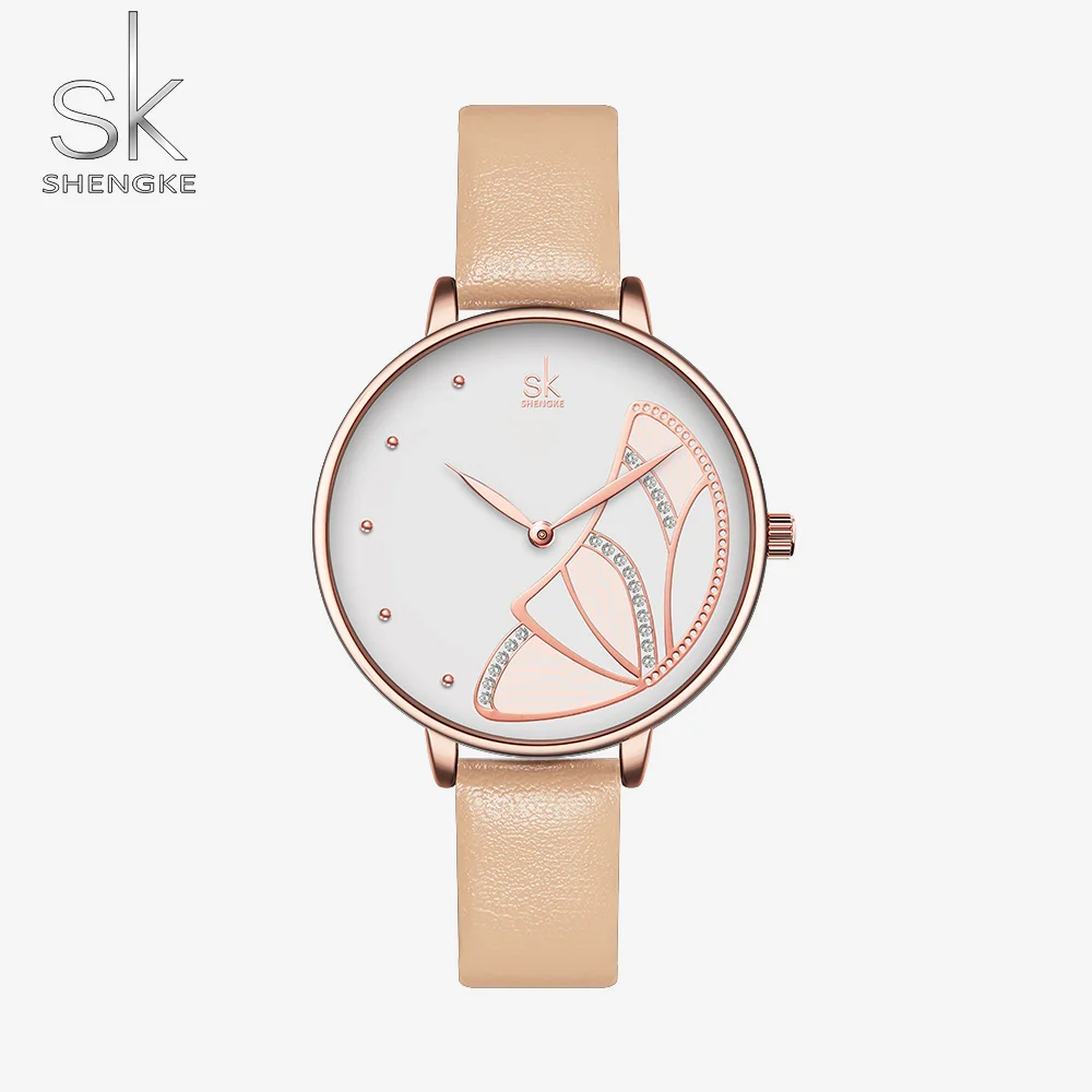 

Shengke New Women Luxury Brand Watch Simple Quartz Lady Waterproof Wristwatch Female Fashion Casual Watches Clock reloj mujer