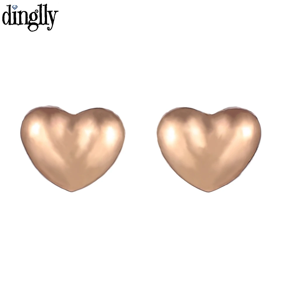 

DINGLLY Rose Gold Love Heartrings Earrings For Women Charm Brands Small And Exquisite Earrings Ladies Jewelry Girl Gift