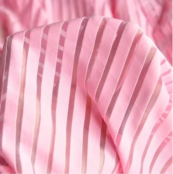 

free ship hollow out lace fabric with stretch mid-weight pink stripe price for 1/2 meter 160cm