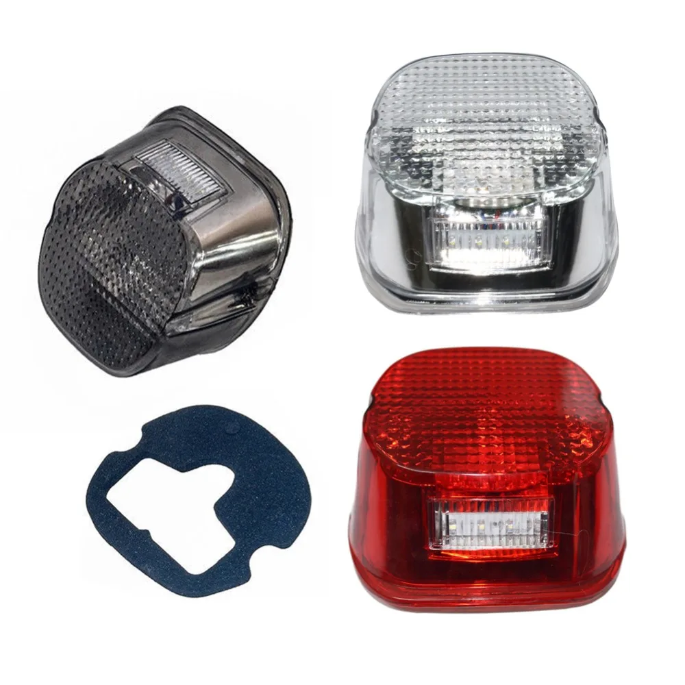 Motorcycle Red Lens Tail Rear LED Light Brake Stop Lamp For Harley XL FXST FLSTF FLSTSB FLHTC FLHTCU