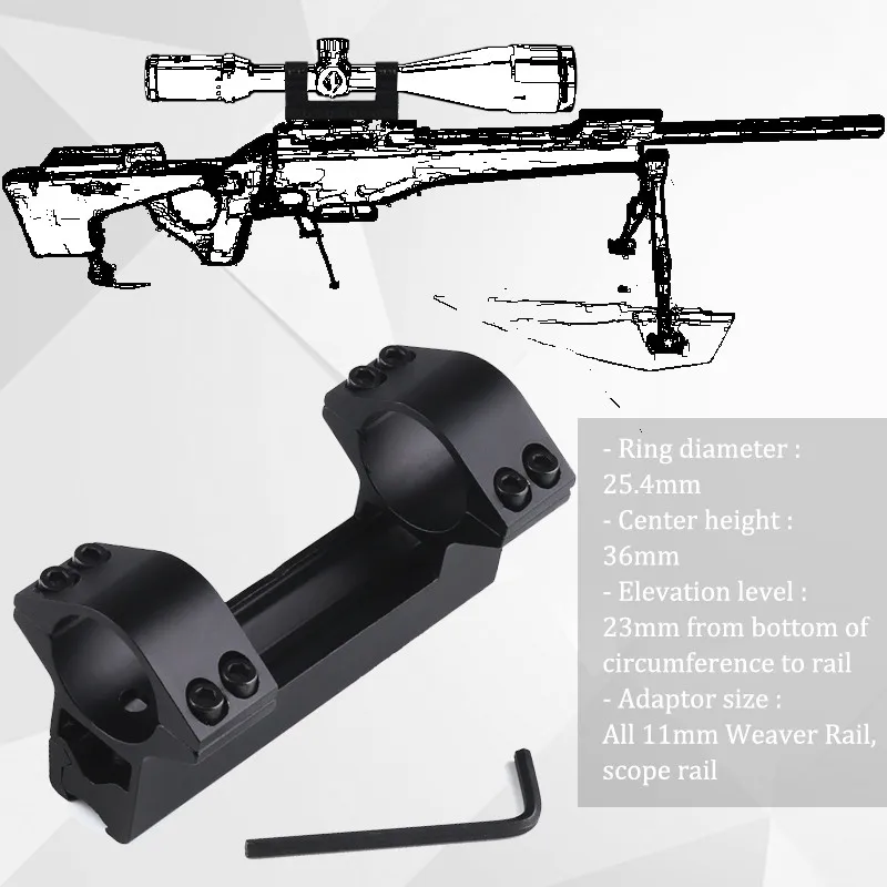 

Ledarnell Hunting 25.4mm Double Scope Rings Higher Mount for Dovetail Ring 11mm Weaver Rail Hunting Riflescope