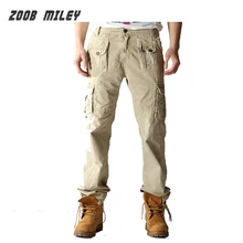 Военные тактические карго Мужские штаны Свободные подходят мульти-карманы тренировки мешковатые брюки карго армии брюки большого размера