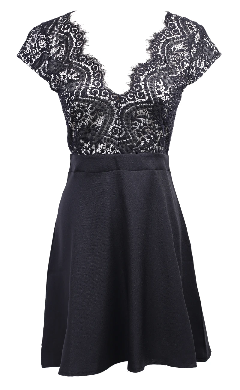 

2017 new hot Women Summer vintage appliques Lace Sleeveless Party Evening Short Mini Dress USA