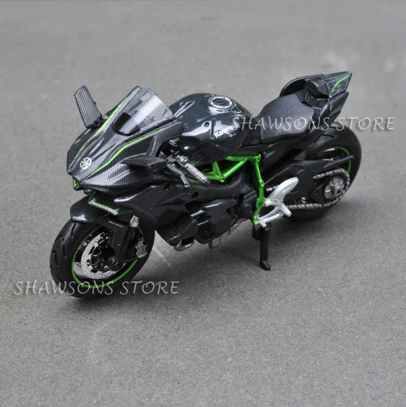Литые модели игрушек MAISTO 1:18 KAWASAKI NINJA H2 спортивный велосипед миниатюрная копия