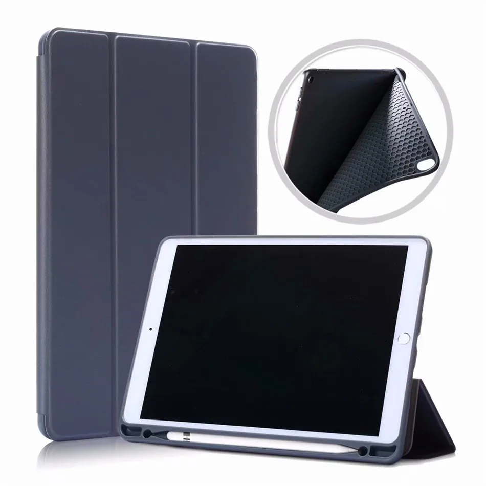 Чехол для iPad Air 3 10,5 силиконовый чехол-подставка для iPad Pro 10,5 '' смарт-чехол с карандашом+ защита для экрана+ ручка - Цвет: Gary
