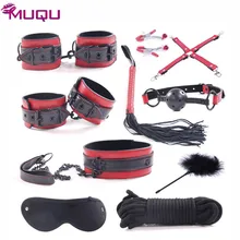 Black rivets PU leather bdsm bondage set slave mouth gag nipple clamps bdsm women sex toys bdsm bondage restraints for couples Black rivets PU leather bdsm bondage set slave mouth gag nipple clamps bdsm women sex toys bdsm bondage restraints for couples