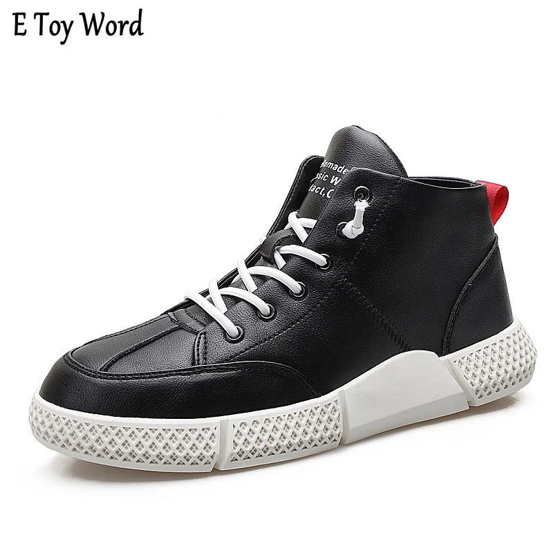 Hot Sale 2018 Fashion Winter Casual Flat Bottom Men's Cotton Boots High