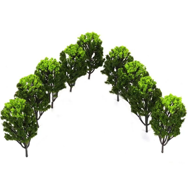 10 Зеленый Мини-деревья модель железнодорожной железной дороги диорама Wargame Парк улица пейзажи подарок
