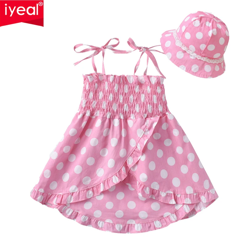 

Newborn Baby Girl Clothes Summer Princess Baby Dress Tops+Hat 2PCS Infant Outfits Kids Toddler Clothes Sunsuit Set 0-24M Pink