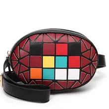 Новые цвета радуги сумка с инкрустацией модная дамская сумка карманов простой дизайн, Классические Мода Поясные сумки мобильного телефона Талия пакеты