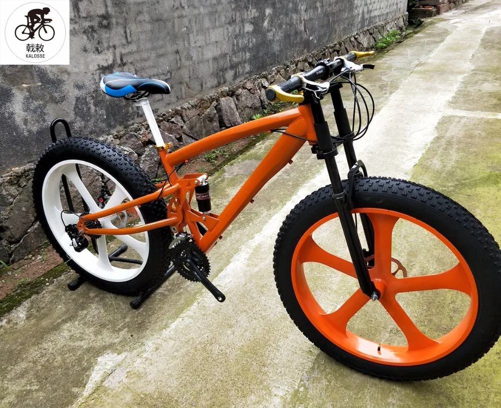 Flash Deal Kalosse  26*4.0 tires Beach bike Microshift   3X10S  fat bike  30 speed ,  Hydraulic brakes  17inch  mountain bike 9