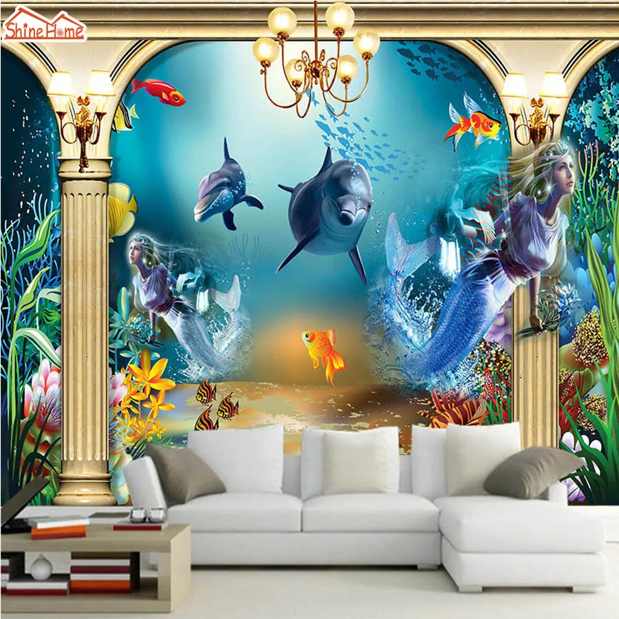 3d Ikan Wallpaper Beli Murah 3d Ikan Wallpaper Lots From China 3d