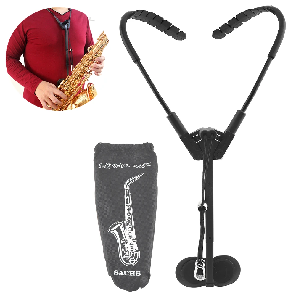 Adjustable Double Shoulder Saxophone Neck Strap Sax Stage Play Neck Belt Protect the Cervical