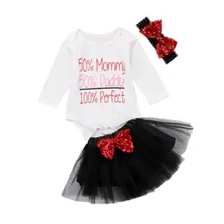 Комплект одежды для новорожденных девочек; осенние боди с длинными рукавами; Кружевная юбка-пачка; бант; повязка на голову; хлопковая Милая
