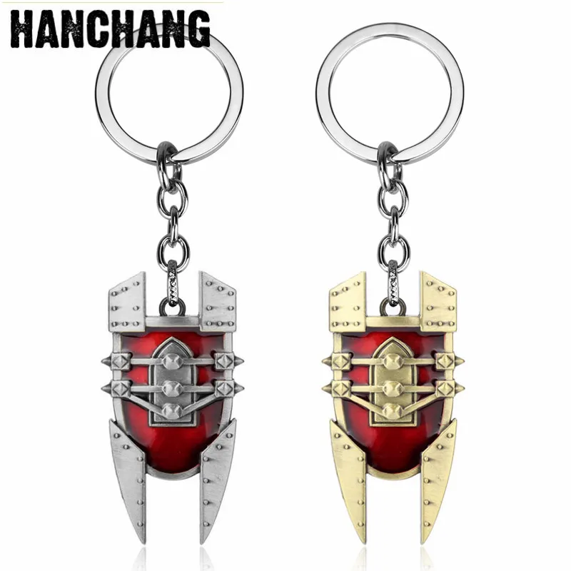 

Drop Shipping Game LOL Shield Keychain Weapon Model Keychain Keyring Friendship Key Holder Chaveiros Llaveros
