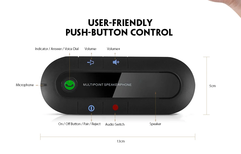 Громкая связь комплект беспроводной связи Bluetooth для автомобиля динамик телефон