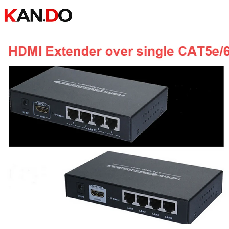 374 HDMI AV Extender cat5e/cat6 Full HD 1080 P приемник передатчик 120 м HDMI конвертер W/концентратор 4-lan Выход беспроводной av-адаптер