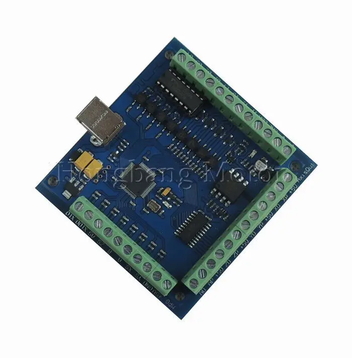 Free shipping CNC MACH3 USB 4 Axis 100KHz USBCNC Smooth Stepper Motion Controller card breakout board for CNC Engraving 12-24V