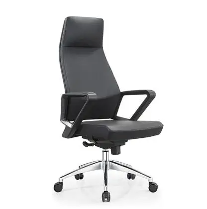 Кожаное кресло начальника класса эргономичный стул алюминиевый сплав ноги офисный компьютер boss supervisor стул