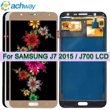 Pantalla lcd J700f para Samsung Galaxy J7 2015, digitalizador de pantalla táctil, reemplazo de botón de inicio, J700, J700F