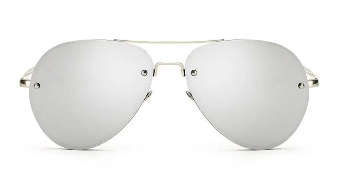 Женские солнцезащитные очки pilot из розового золота с розовым покрытием, брендовые дизайнерские зеркальные солнцезащитные очки, женские модные очки lunette femme - Цвет линз: silver