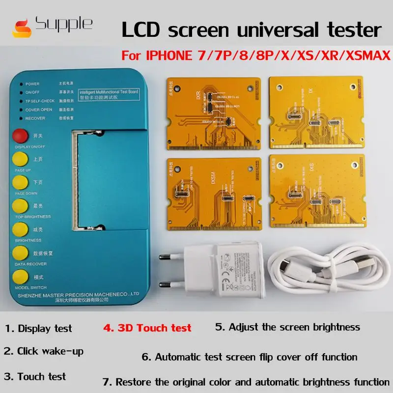 

LCD Screen Universal Tester for IPHONE 7/7P/8/8P/X/XS/XR/XSMAX 3D Touch test intelligent test board