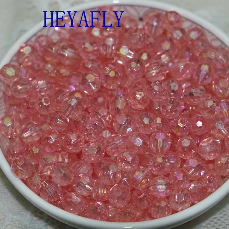 

HEYAFLY Powder DIY hand beads 5mm, imitation pearls decorative bead beads handmade material.