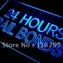 I461 Bail Bonds 24 часа светодиодный неоновый свет знак включения/выключения 20+ цвета 5 размеров