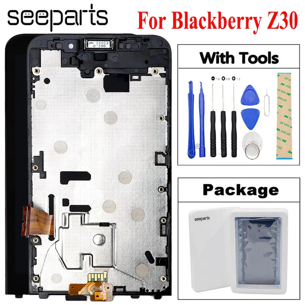 

100% Test For Blackberry Z30 4G LCD Display Touch Screen Digitizer Assembly With Frame Replacement 5.0"For BlackBerry Z30 LCD