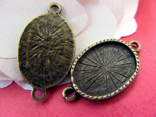 

TOAOB 20pcs Antique Bronze Cameo Cabochon Base setting for 18x13MM Charm Pendant