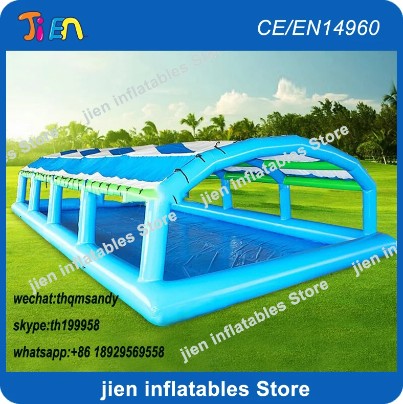 

free sea ship,15x7m outdoor commercial Large Inflatable water swimming Pool with tent cover