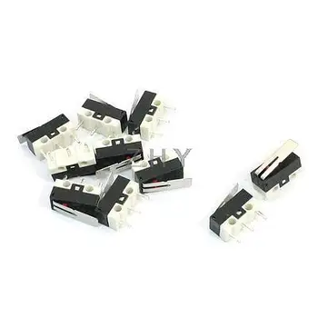 

10Pcs AC 125V 2A NO NC Momentary Short Hinge Lever Arm Micro Limit Switches KW10