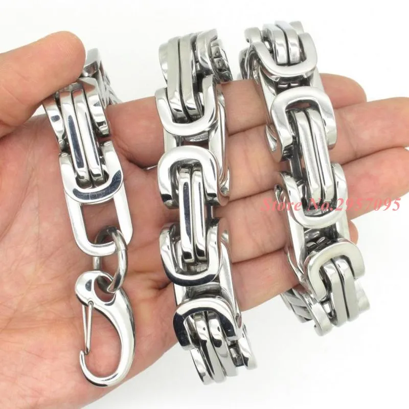 8 12 15mm Lebar Rantai Hip Hop Untuk Pria Perhiasan Link Rantai Tebal 