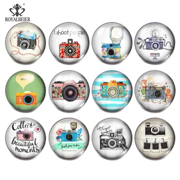 18mm Snap Button Charms Cameras  1