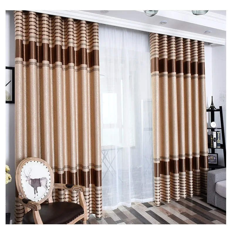 Корейский стиль роскошные шторы для гостиная/спальня геометрический узор жаккардовые узорные шторы